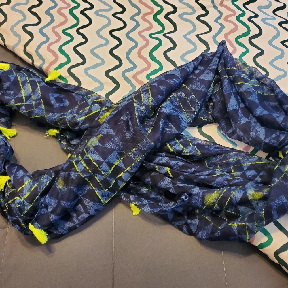 Sheer Blue Infinity Scarf
